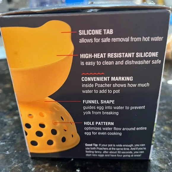 OXO Yellow Silicone Egg Poacher Set - Picture 2 of 3